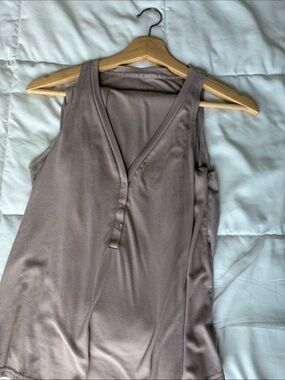 Danskin Taupe/Greige/Mushroom/Purple Ribbed Matching Sleep Set